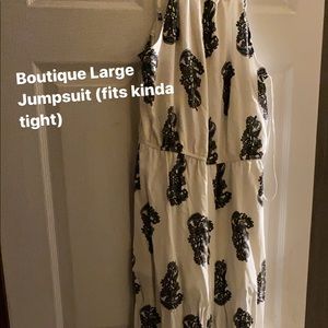 White and Black Jumpsuit